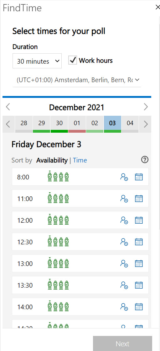 Hvordan bruke Microsoft FindTime for planlegging av møter i Outlook
